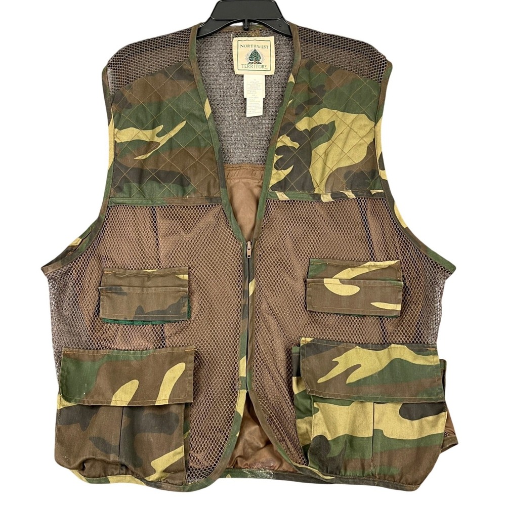 Northwest Territory Camouflage Mesh Hunting Vests Utility Outdoor XL Mens
